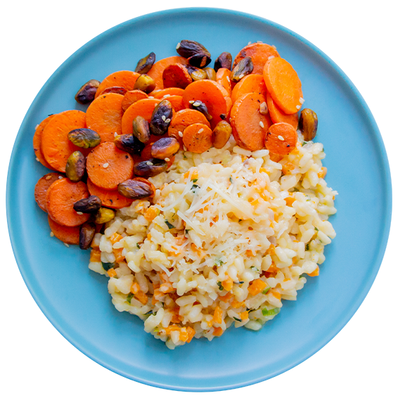 27 - Vegan Butternut Squash Risotto with Roasted Carrots and Spinach