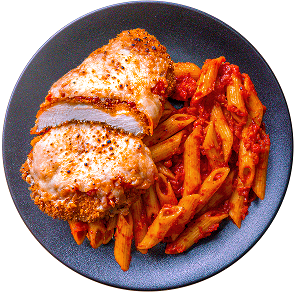 07 Chicken Parmesan with Penne Pasta