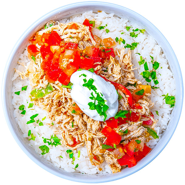 02 - Chicken Bowl with Cilantro Rice and Tomato Salsa (GF)