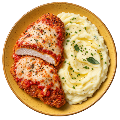07 - Gluten-Free Chicken Parmigiana with Creamy Yukon Mash (GF)