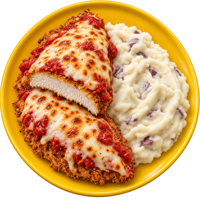 07 - Gluten-Free Chicken Parmigiana with Creamy Yukon Mash (GF)