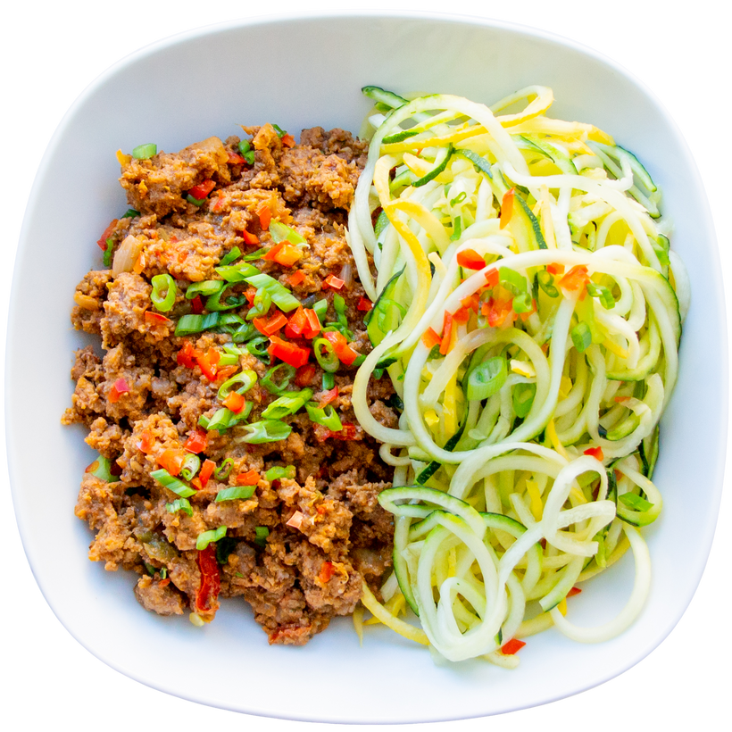 22 - Keto Asian Beef Bowl with Zucchini Noodles