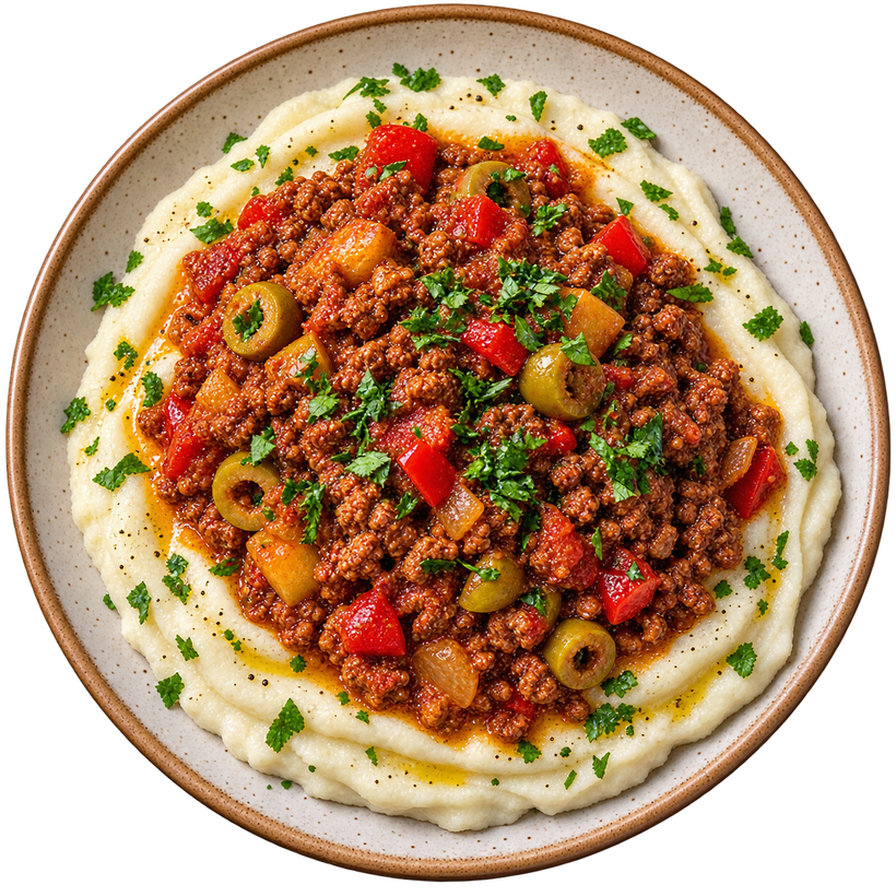 19 - Paleo Beef Picadillo with Cauliflower Mash (GF)