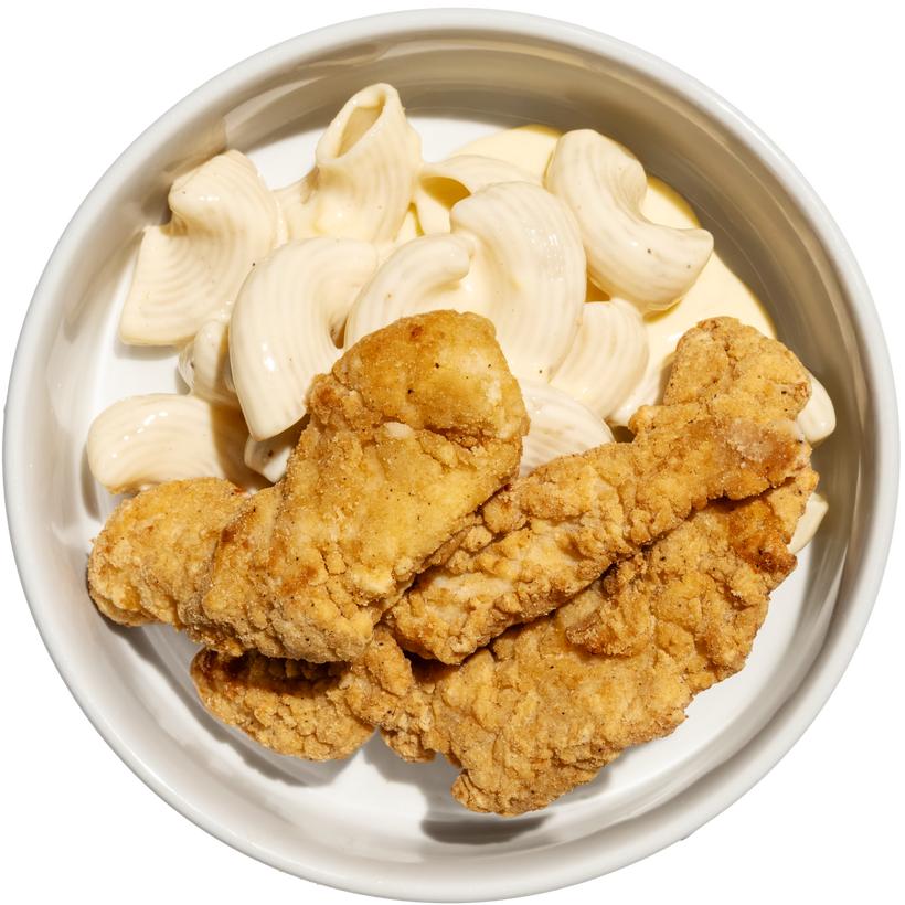 10 - Homestyle Chicken Tenders with Creamy Cheesy Mac