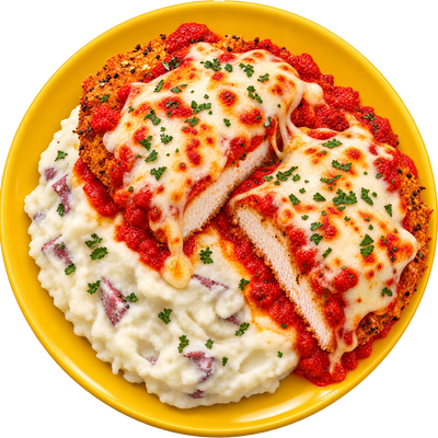 07 - Gluten-Free Chicken Parmigiana with Creamy Yukon Mash (GF)