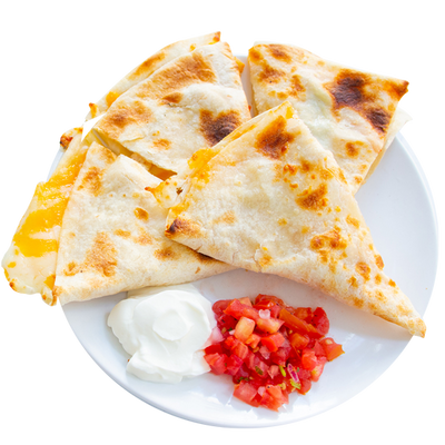 42 - Chicken Quesadillas with Pico De Gallo and Sour Cream