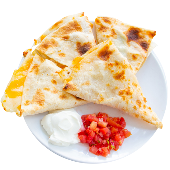 42 - Chicken Quesadillas with Pico De Gallo and Sour Cream