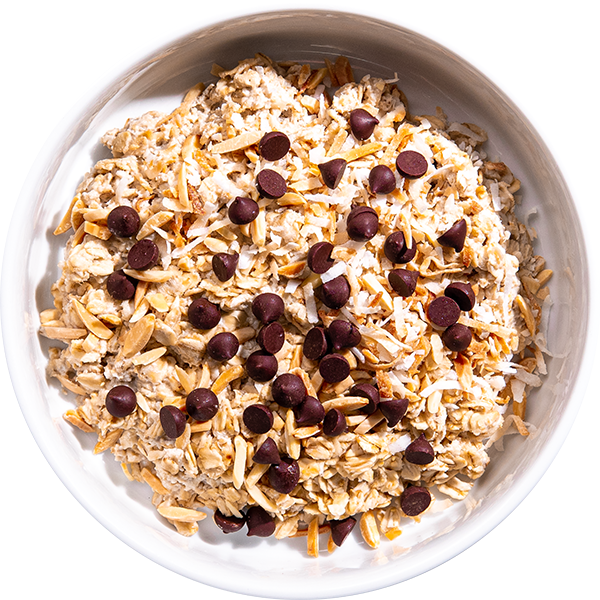 40 - Creamy Coconut Overnight Oats with Milk Chocolate Chips (GF)