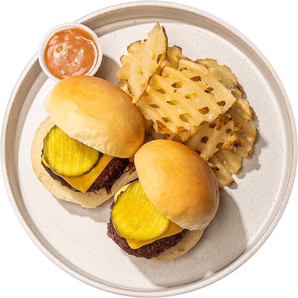 41 - Kids Beef Sliders With Waffle Fries