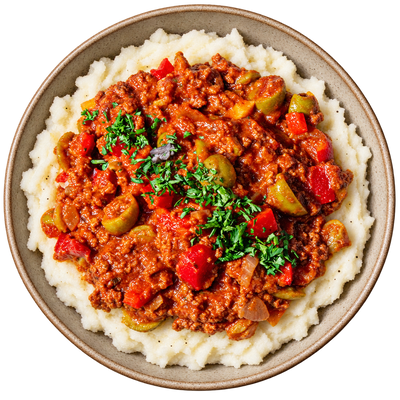 19 - Picadillo de Carne Paleo con Puré de Coliflor (GF)