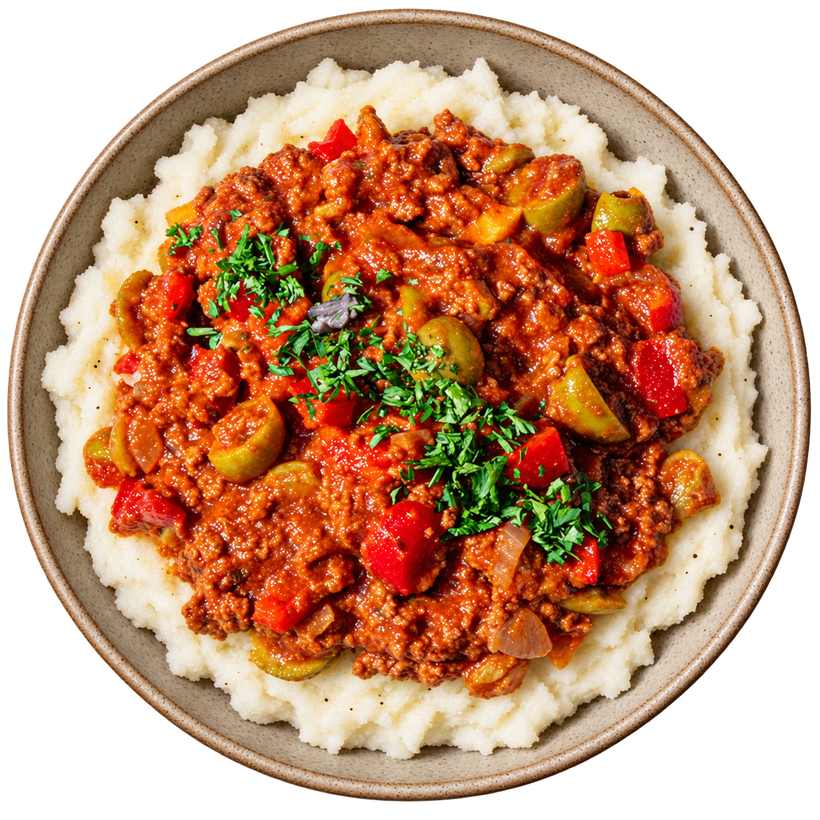 19 - Paleo Beef Picadillo with Cauliflower Mash (GF)