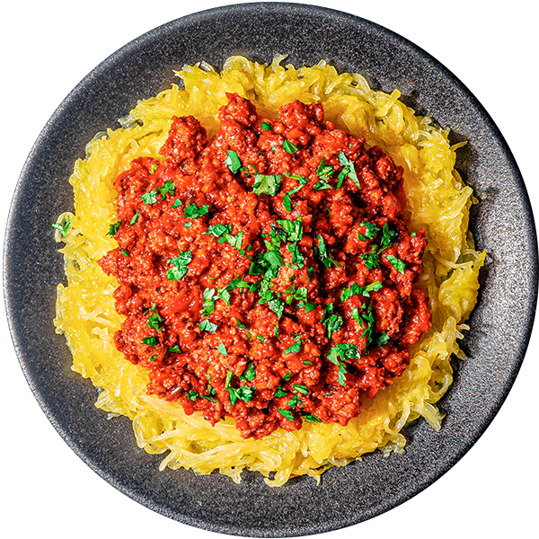 25 - Keto Beef Bolognese with Roasted Spaghetti Squash (GF)