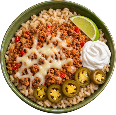 04 - Protein Packed Turkey Taco Bowl with Brown Rice (GF)