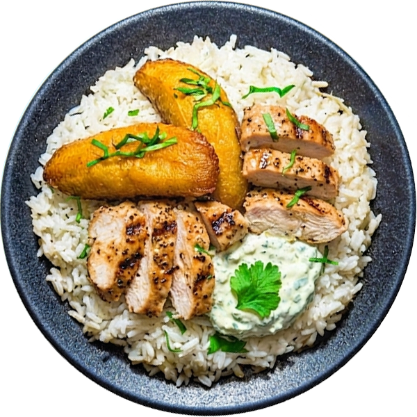 05 - Chicken and Sweet Plantain Bowl with Brown Rice (GF)