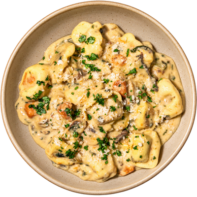 06 - Short Rib Tortellini with Roasted Mushroom Bolognese and Parmesan Cheese