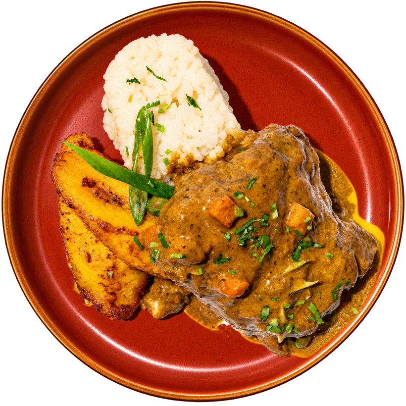03 - Coconut Curry Chicken with Cilantro Rice and Sweet Plantain (GF)
