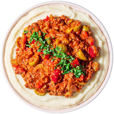 19 - Picadillo de Carne Paleo con Puré de Coliflor (GF)