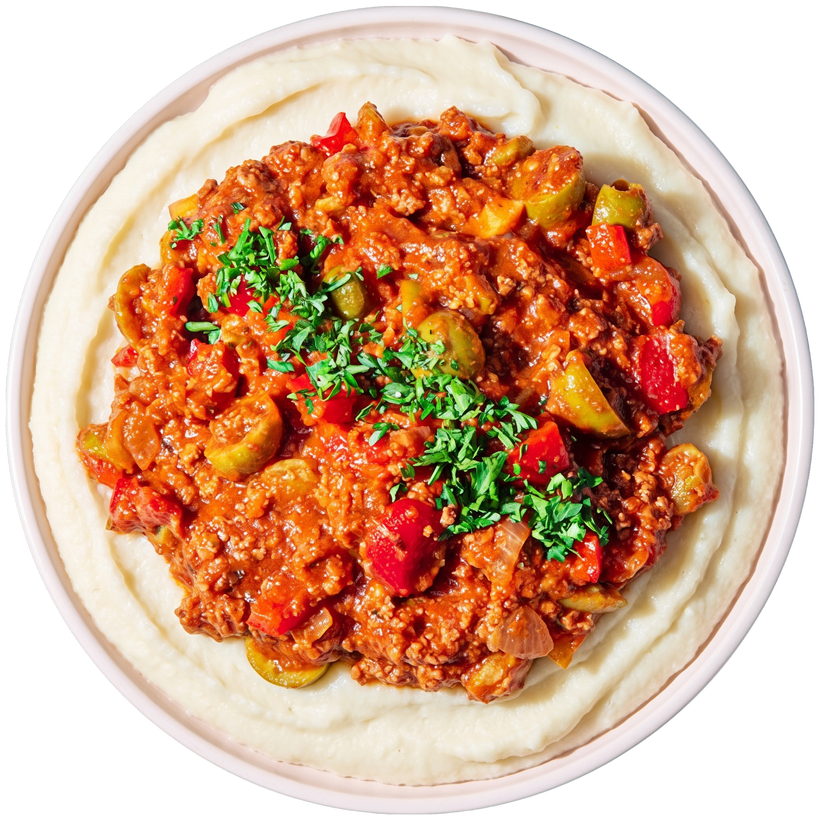 19 - Picadillo de Carne Paleo con Puré de Coliflor (GF)