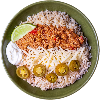 04 - Protein Packed Turkey Taco Bowl with Brown Rice (GF)