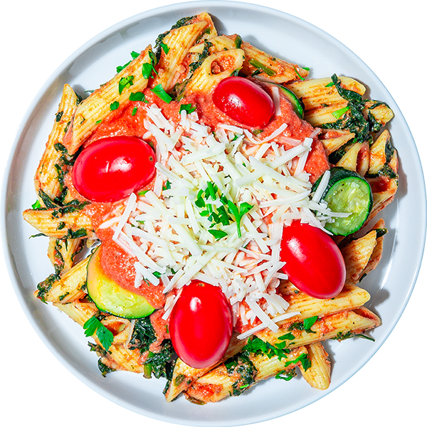 33 - Vegan Tomato Basil Penne with Vegan Mozzarella
