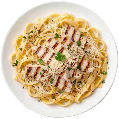 02 - Signature Chicken Scampi with Creamy Fettuccine Pasta