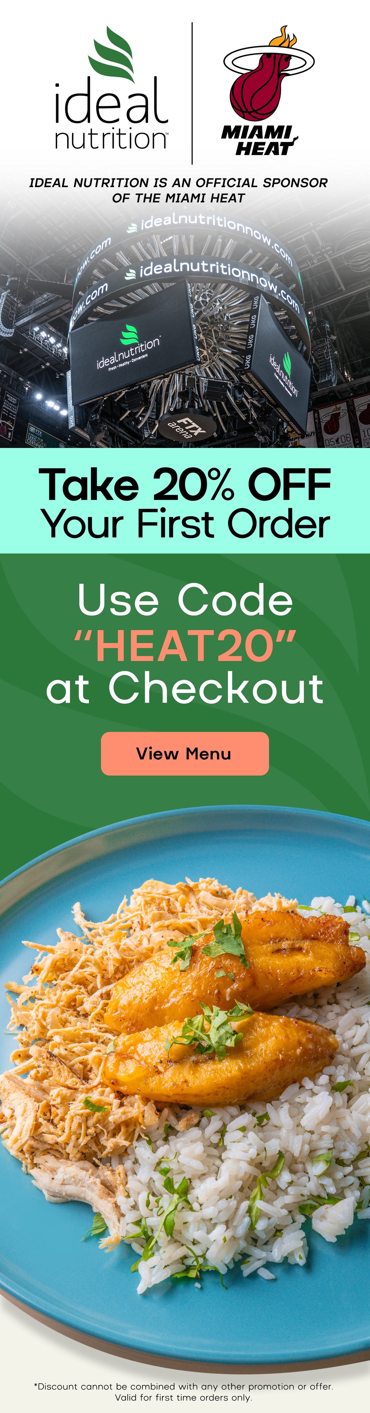 Ideal Nutrition is an official sponsor of the Miami Heat. Take 20% off your first order with code HEAT20 at checkout.