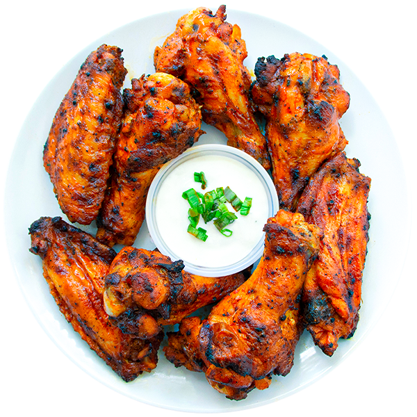 25 - Keto Dry Rubbed Wings with Blue Cheese Dressing (GF)