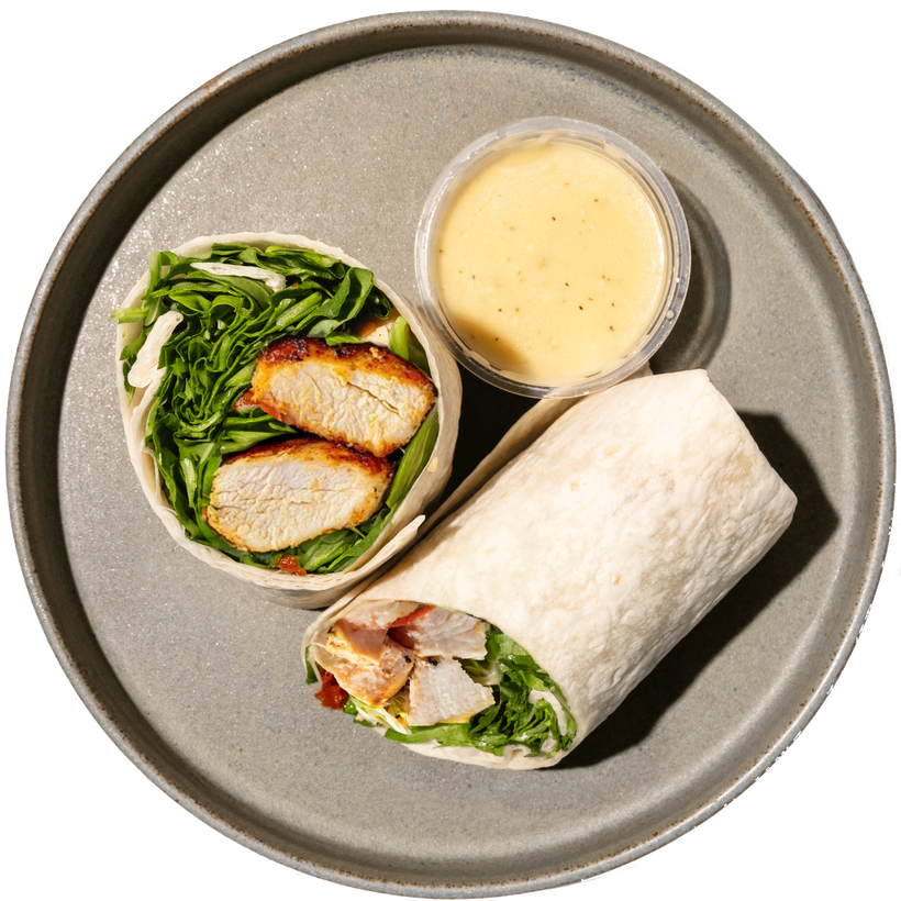 10 - Grilled Chicken Caesar Wrap with Caesar Dressing