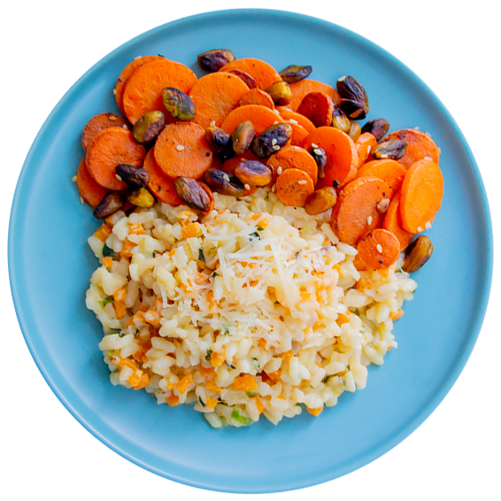 33 - Vegan Butternut Squash Risotto with Roasted Carrots and Spinach (GF)